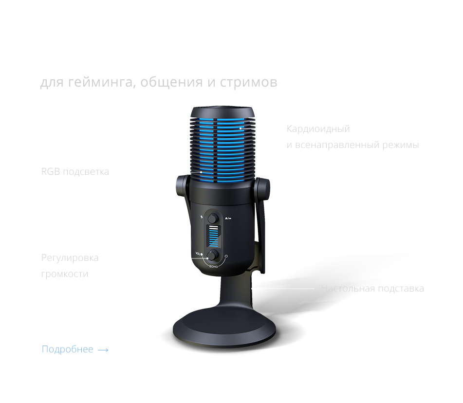 Микрофон проводной SM-400G