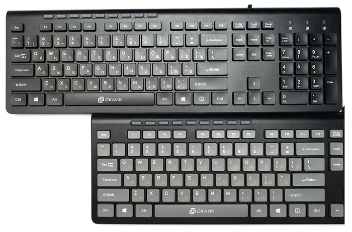 Клавиатуры OKLICK 480M и 490ML