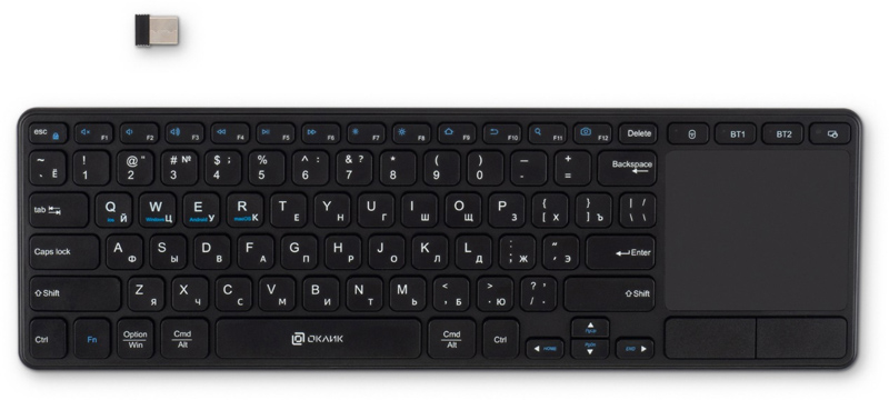 Новинки от ОКЛИК: клавиатура с тачпадом K614W и клавиатура-калькулятор K604W